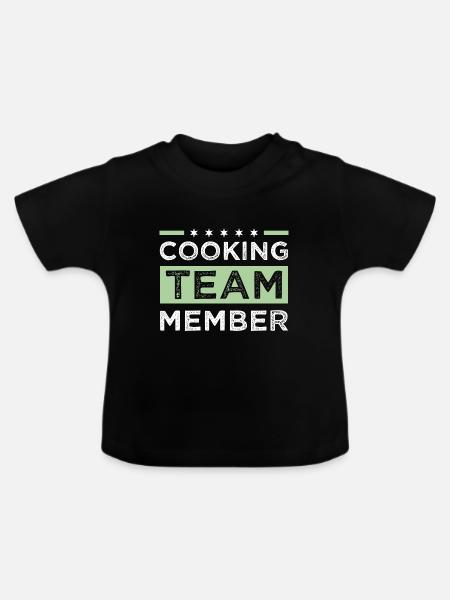 Cooking Team - Baby Bio-T-Shirt mit Rundhals - Schwarz