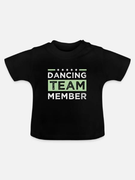 Dancing Team - Baby Bio-T-Shirt mit Rundhals - Schwarz