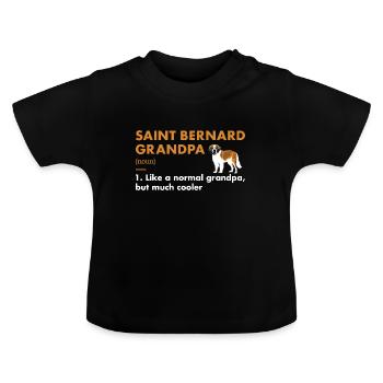 Définition de grand-père Saint-Bernard - T-shirt bio col rond Bébé - noir - Devant