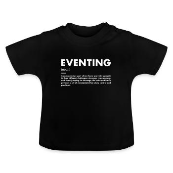 Définition du cavalier Concours complet - T-shirt bio col rond Bébé - noir - Devant