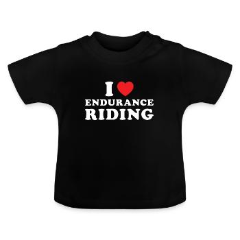 Cycliste J’adore l’endurance - T-shirt bio col rond Bébé - noir - Devant