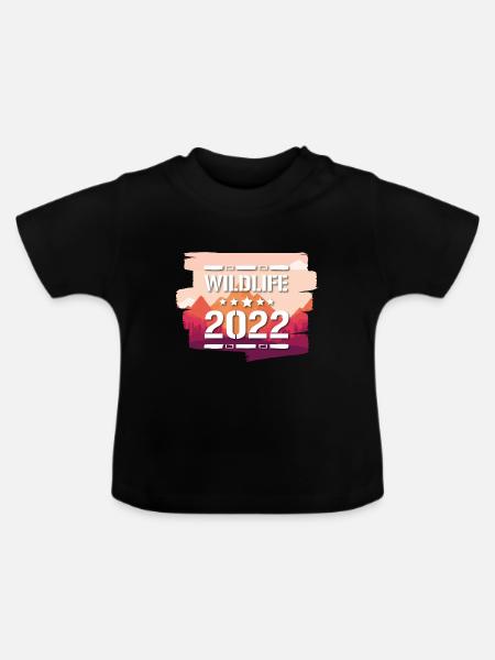 Wildlife 2022 - Baby Bio-T-Shirt mit Rundhals - Schwarz