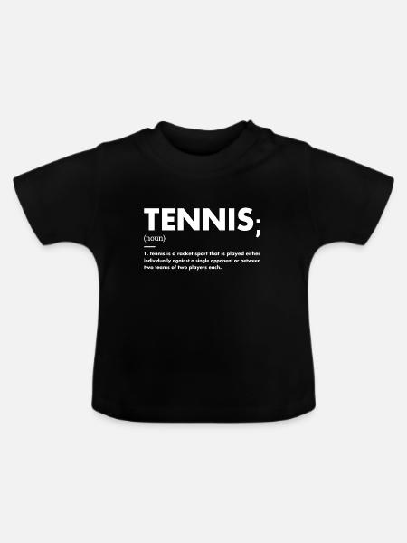Sport Definition Tennis - Baby Bio-T-Shirt mit Rundhals - Schwarz