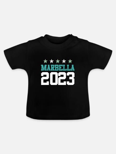 Marbella 2023 - Baby Bio-T-Shirt mit Rundhals - Schwarz