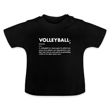 Sport Definition Volleyball - Baby Organic T-Shirt with Round Neck - black - Front