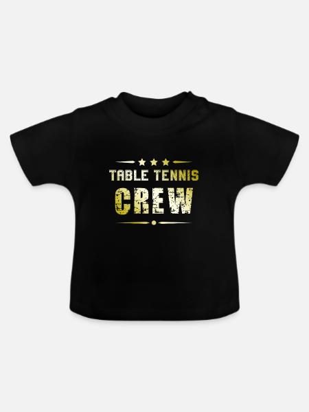 Table Tennis Crew - Baby Bio-T-Shirt mit Rundhals - Schwarz