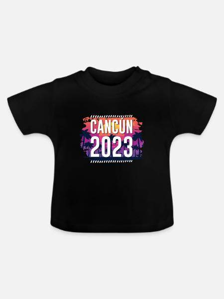 Cancun 2023 - Baby Bio-T-Shirt mit Rundhals - Schwarz