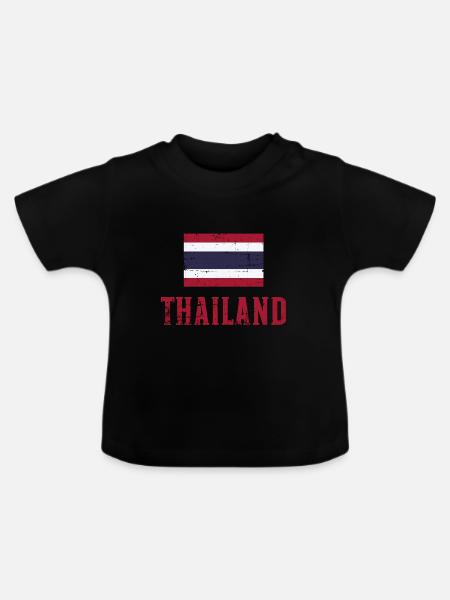 Thailand - Baby Bio-T-Shirt mit Rundhals - Schwarz