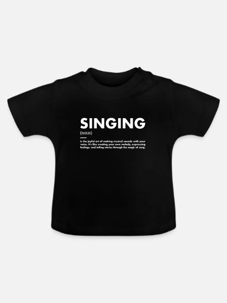Chanteur Définition Chant - T-shirt bio col rond Bébé - noir