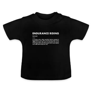 Rider Definition Endurance Riding - Baby Organic T-Shirt with Round Neck - black - Front