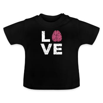 IQ cerveau savoir enseignant en apprentissage des connaissances - T-shirt bio col rond Bébé - noir - Devant