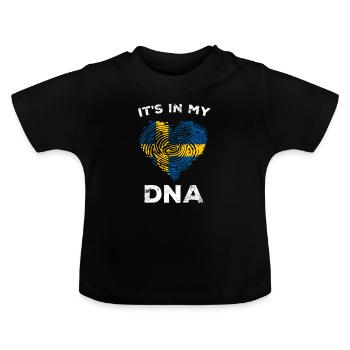 Suède Suède drapeau Suède suédois - T-shirt bio col rond Bébé - noir - Devant