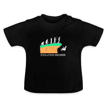 Evolution Smombie - Smartphone - T-shirt bio col rond Bébé - noir - Devant