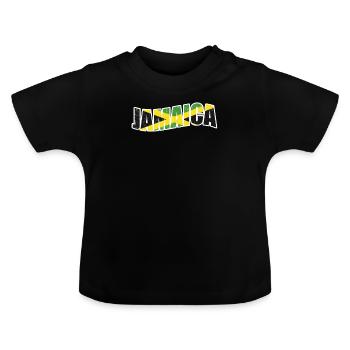 jamaica - Baby Organic T-Shirt with Round Neck - black - Front