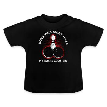 Bowling - Baby Bio-T-Shirt mit Rundhals - Schwarz - Vorne