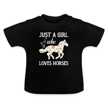 Horse awards stable pony horse fan gift idea - Baby Organic T-Shirt with Round Neck - black - Front