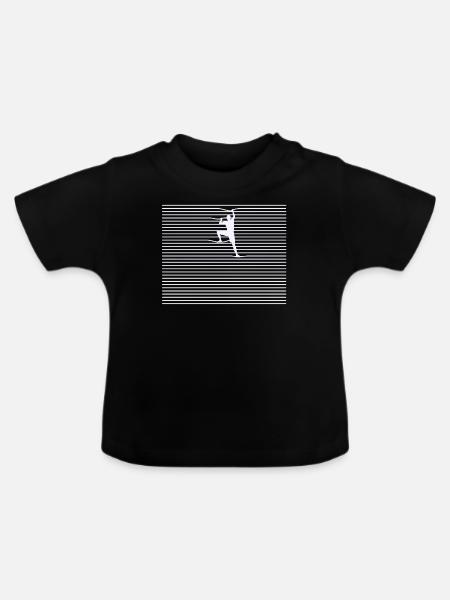 Bouldern Geschenk - Baby Bio-T-Shirt mit Rundhals - Schwarz