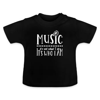 Musiciens - T-shirt bio col rond Bébé - noir - Devant