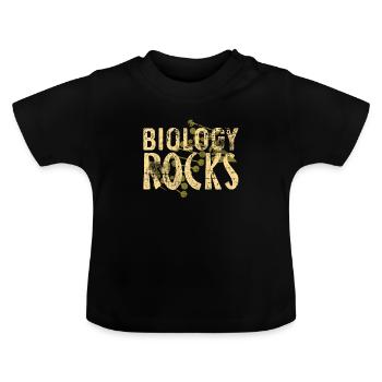 biologie - T-shirt bio col rond Bébé - noir - Devant
