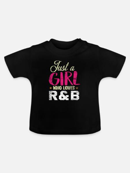 R&B Musik Mädchen - Baby Bio-T-Shirt mit Rundhals - Schwarz