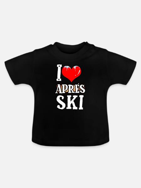Apres Ski - Baby Bio-T-Shirt mit Rundhals - Schwarz