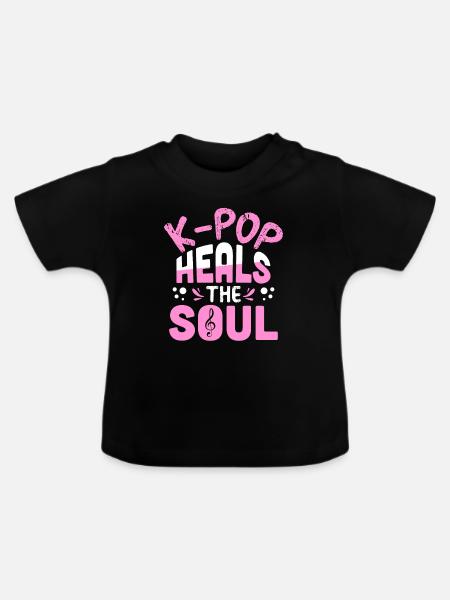 K-Pop - Baby Bio-T-Shirt mit Rundhals - Schwarz