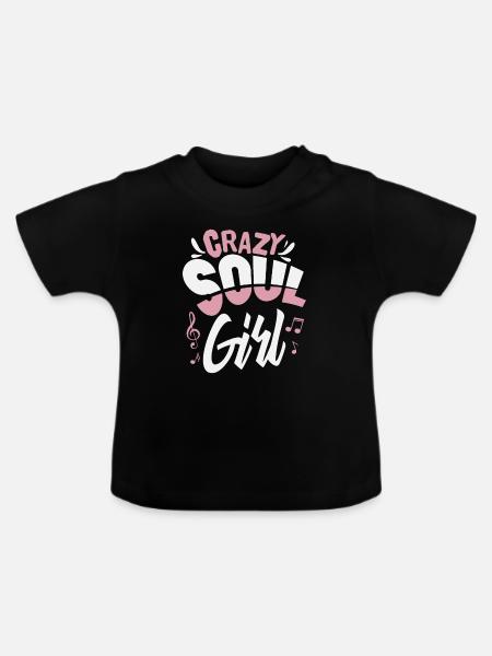 Soul Musik Mädchen - Baby Bio-T-Shirt mit Rundhals - Schwarz