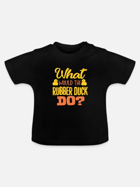 Badeente - Baby Bio-T-Shirt mit Rundhals - Schwarz