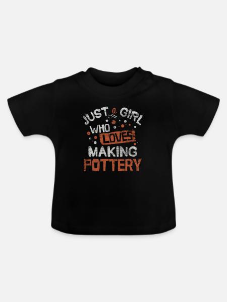 Töpfern - Baby Bio-T-Shirt mit Rundhals - Schwarz