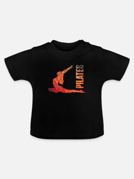 Pilates Shirt - Baby Bio-T-Shirt mit Rundhals - Schwarz