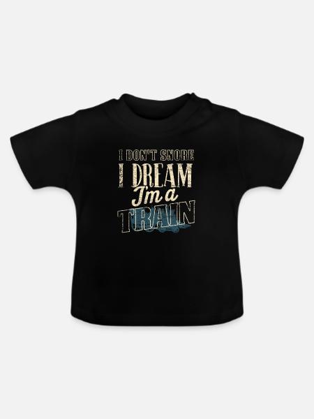 Zug Züge - Baby Bio-T-Shirt mit Rundhals - Schwarz