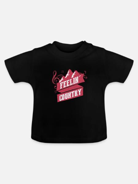 Country Music - Baby Bio-T-Shirt mit Rundhals - Schwarz