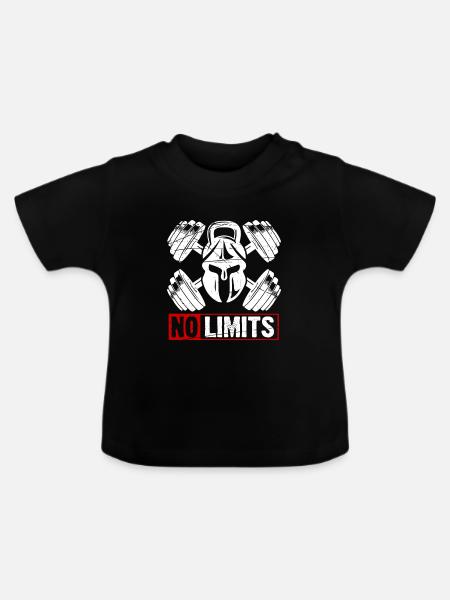 Fitnesstrainer - Baby Bio-T-Shirt mit Rundhals - Schwarz