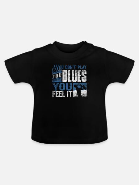 Blues - Baby Bio-T-Shirt mit Rundhals - Schwarz