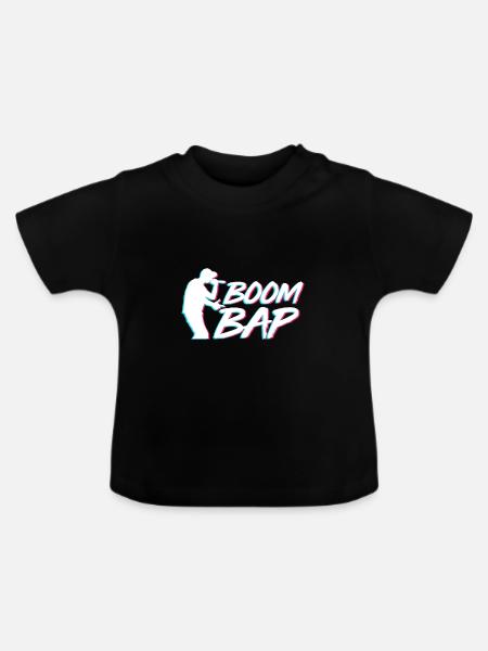 Rapper-Stil - Baby Bio-T-Shirt mit Rundhals - Schwarz