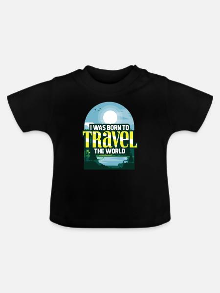 Reisen - Baby Bio-T-Shirt mit Rundhals - Schwarz