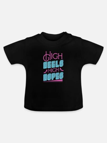 High Heels - Baby Bio-T-Shirt mit Rundhals - Schwarz