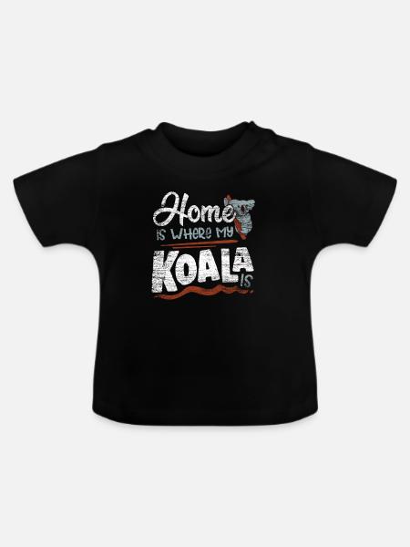 Koala - Baby Bio-T-Shirt mit Rundhals - Schwarz