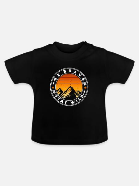 Mutig bleiben wild - Baby Bio-T-Shirt mit Rundhals - Schwarz