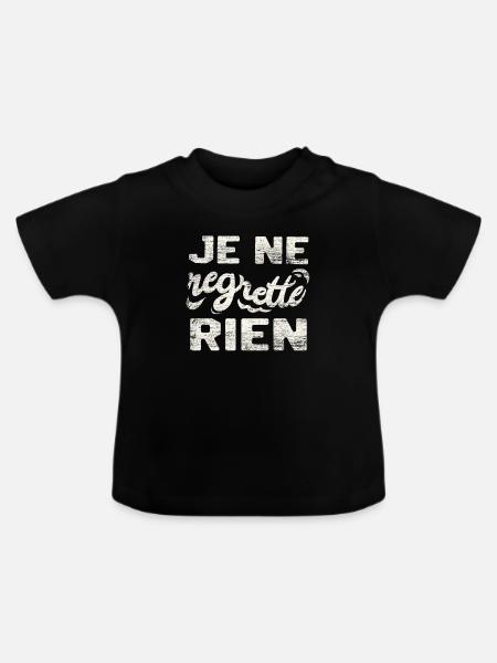 Frankreich Französisch - Baby Bio-T-Shirt mit Rundhals - Schwarz