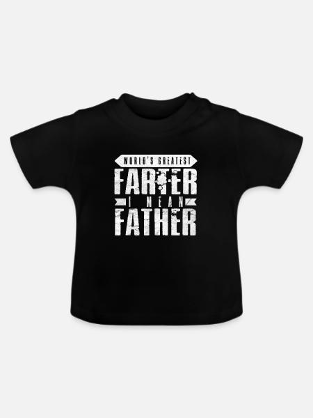 Farter Vater - Baby Bio-T-Shirt mit Rundhals - Schwarz