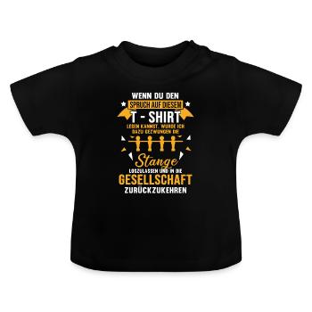 Tischfußball - Baby Bio-T-Shirt mit Rundhals - Schwarz - Vorne