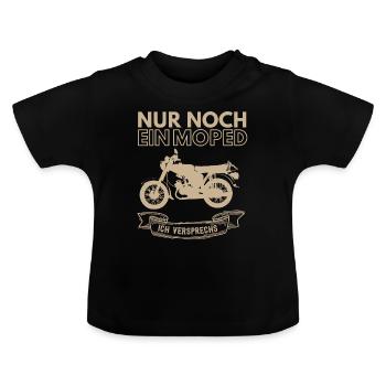 Simson S51 Geschenkidee ,DDR Moped 2 Takter Spruch - Baby Bio-T-Shirt mit Rundhals - Schwarz - Vorne
