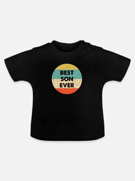 Bestes Son Ever Design - Baby Bio-T-Shirt mit Rundhals - Schwarz