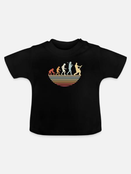 Bass Guitar Evolution - Baby Bio-T-Shirt mit Rundhals - Schwarz