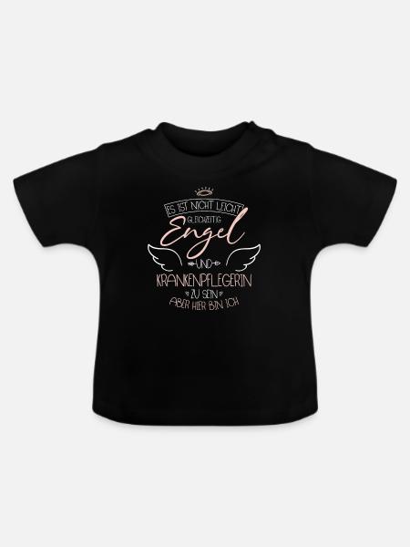 Krankenpflegerin - Baby Bio-T-Shirt mit Rundhals - Schwarz