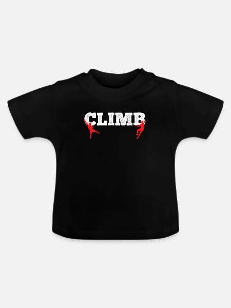 Felsklettern Boulder Kletterer Freiklettern - Baby Bio-T-Shirt mit Rundhals - Schwarz