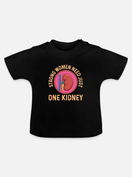 Nierenzitat für Ihre Nierenspender-Ehefrau - Baby Bio-T-Shirt mit Rundhals - Schwarz