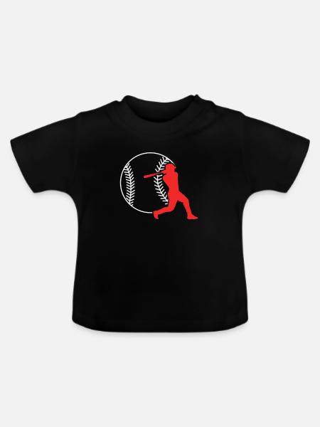 Baseballspieler Baseballmannschaft Baseball - Baby Bio-T-Shirt mit Rundhals - Schwarz