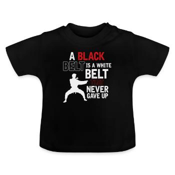 Karate, Schwarzer Gürtel - Baby Bio-T-Shirt mit Rundhals - Schwarz - Vorne
